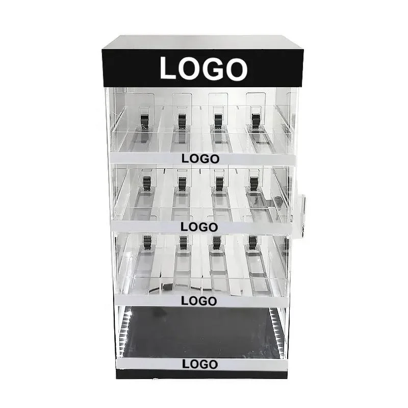 Auto Feed Products Spring Loaded Counter Shelf Cigarette Pusher Acrylic Display Stands