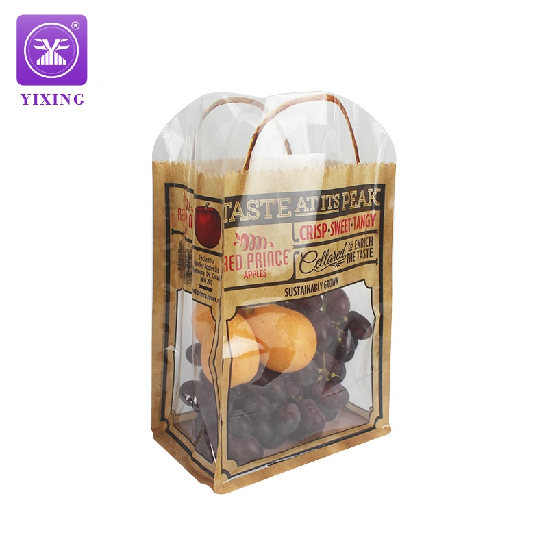 OPP/CPP Sacs d'emballage en plastique laminé Pet/CPP pour fruits raisin orange cerise banane Sacs en plastique avec fermeture éclair.