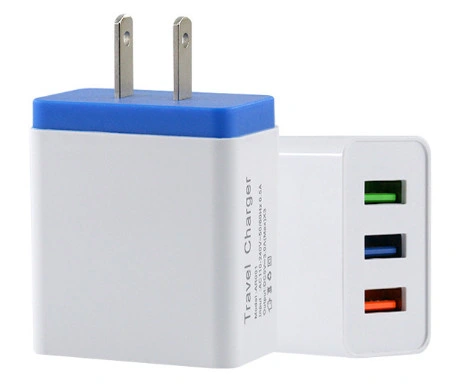 3A 3-Port Fast Quick Charge QC 3.0 USB Hub Wall Charger Power Adapter EU Plug for iPhone Samsung Mobile Phone