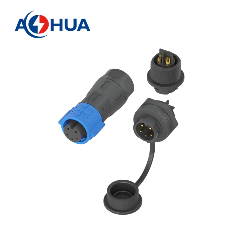 IP67 Plastic Waterproof Connector 2+3 Pin Circular Waterproof Connector K15 Wire to Board Panel Mount Connector Male Rear Panel Mount Plug to Female Socket