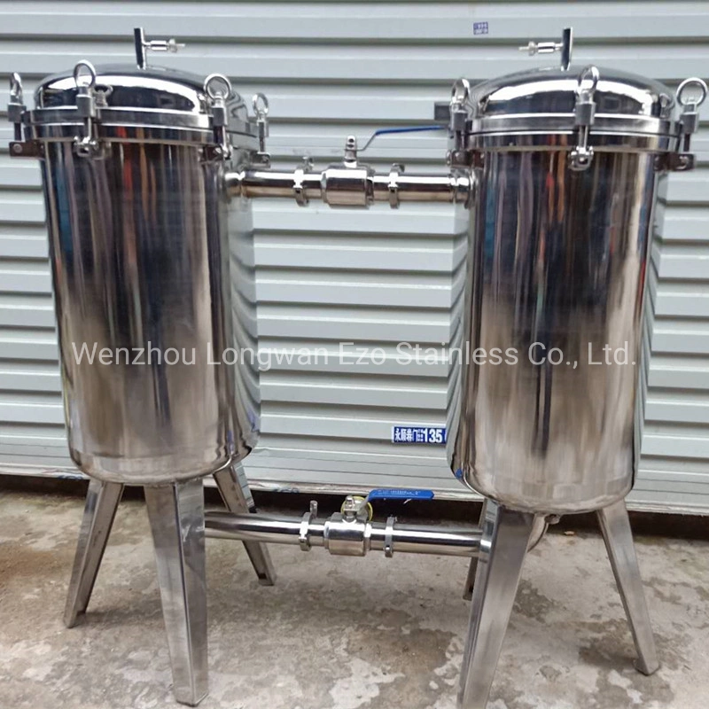 Stainless Steel Food Grade Hygienic Vertical Single/Multi Bag Double Type Filter Housing