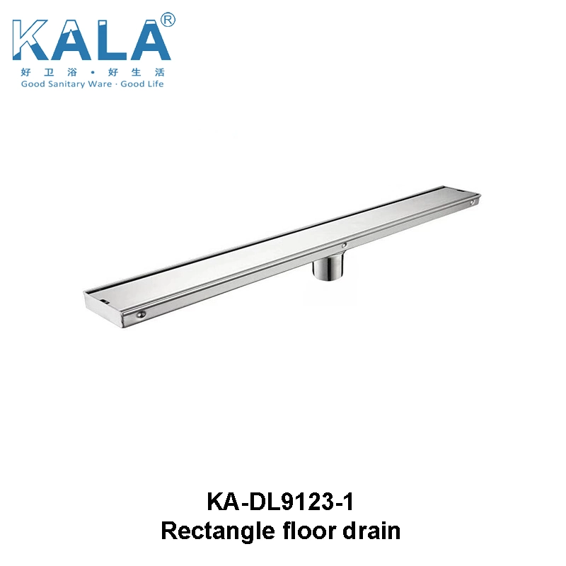 Kala 304 Stainless Steel Rectangle Floor Drain with Different Size Drainer Waste Basket