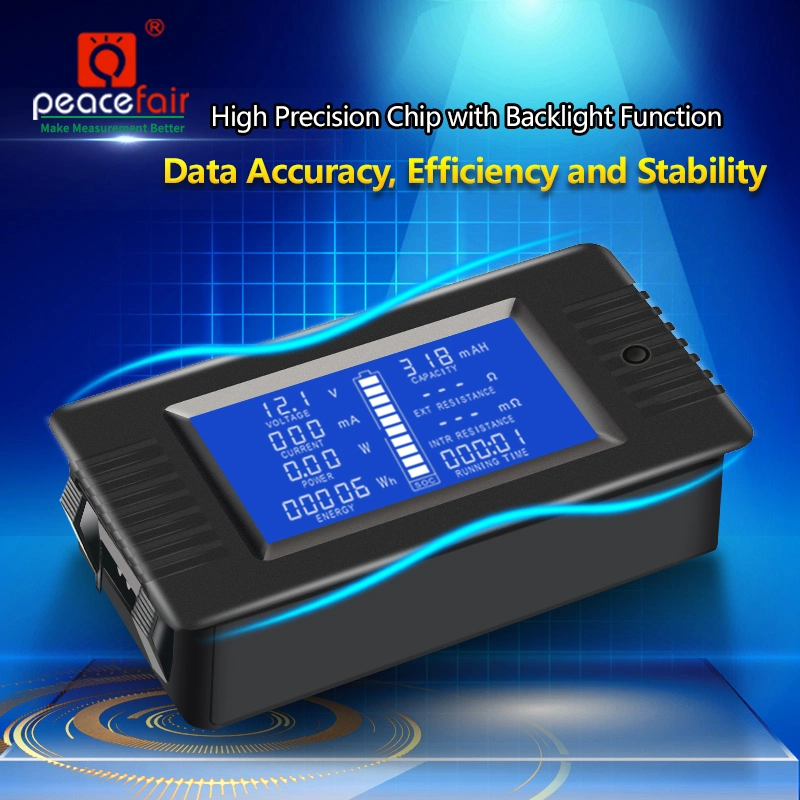 Analyseur de puissance numérique 0-200V 300A avec une impédance de dérivation de résistance interne de la capacité de l'ampèremètre compteur de batterie