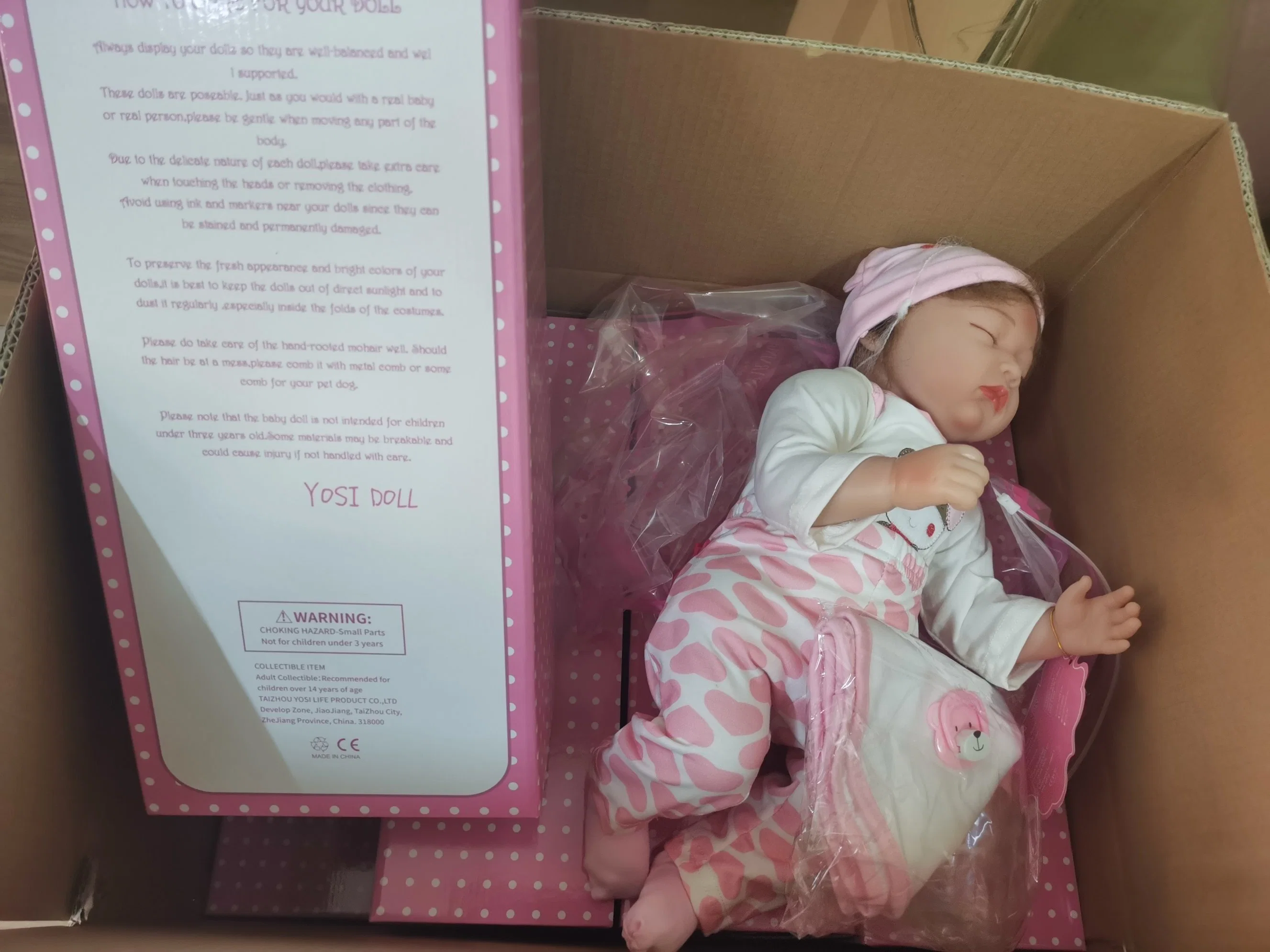 Reborn Sleeping Baby Girl Doll Soft Vinyl Lifelike Realistic 22 Inch Weighted Newborn Dolls Gift Set