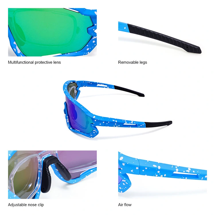 Cheap Bicycle Riders Sunglasses with Prescription Insert Lens