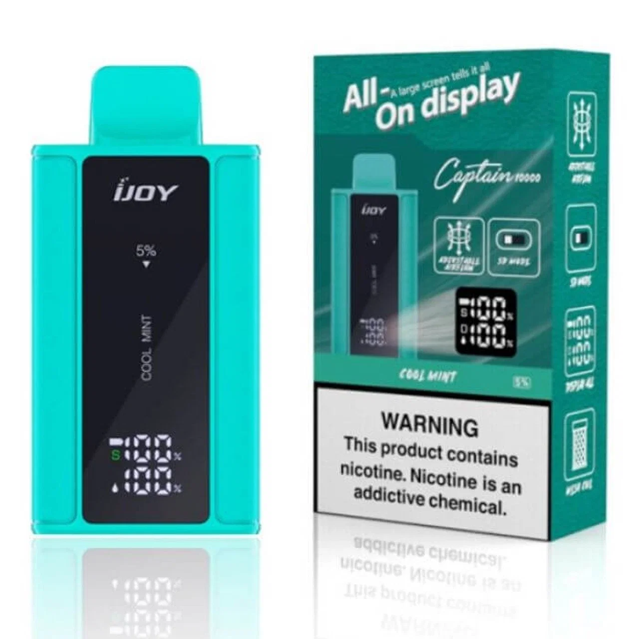 Gesundes Rauchen Ijoy Captain 10000 Puffs Elektronische Zigarette Bar Einweg Pod Vape Vaporizer Hookah Shisha Pen Preis Großhandel i Vape Pen E Hookah Ladegerät