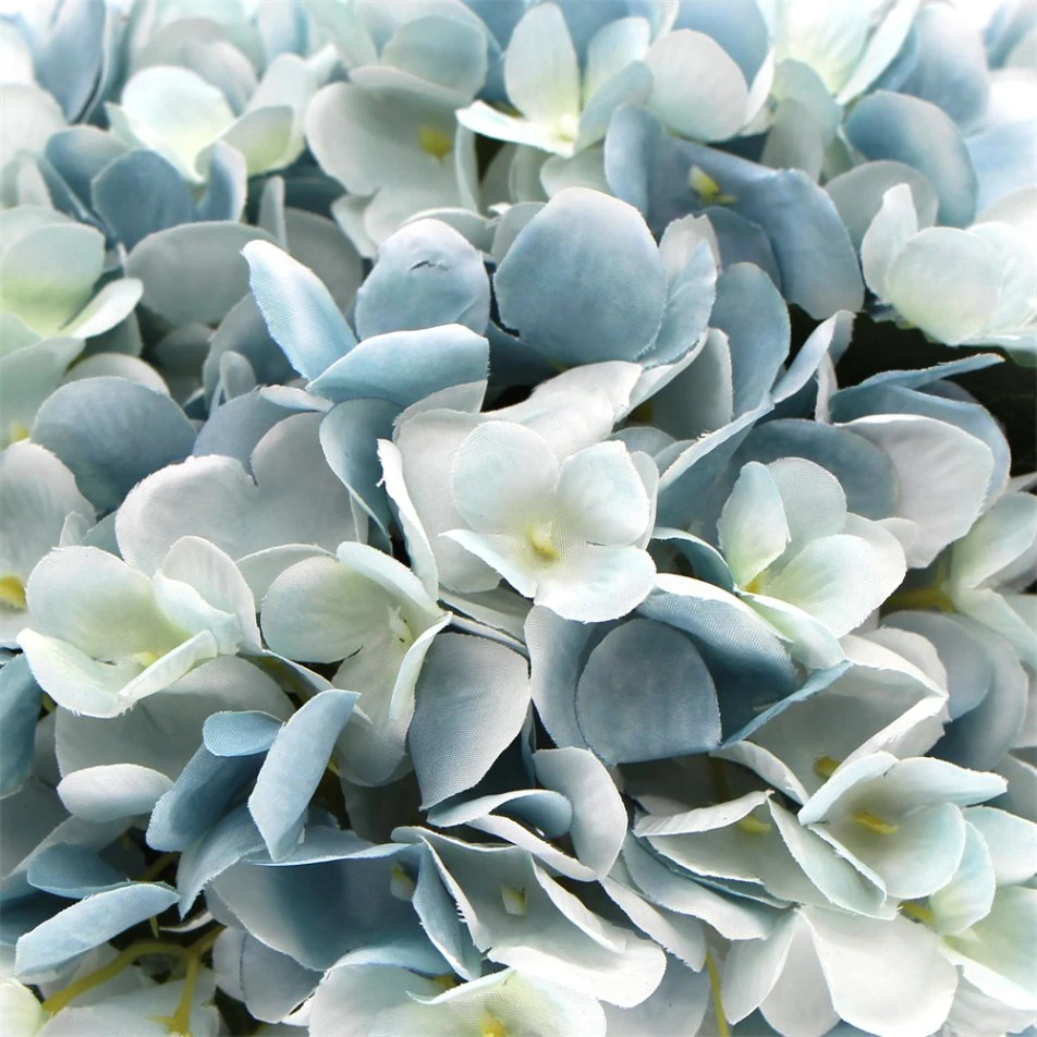 Precio barato falso Artificial Hydrangea Flor con Cristal de 45cm para interiores, decoración escritorio jarrón