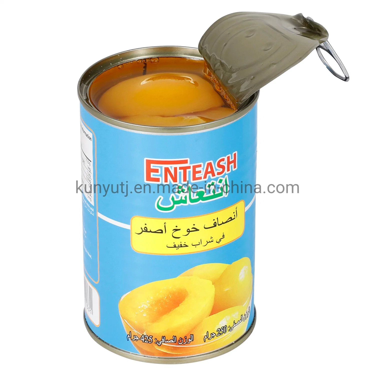 Hot Selling Canned Yellow Peach in Syrup with Customized Label