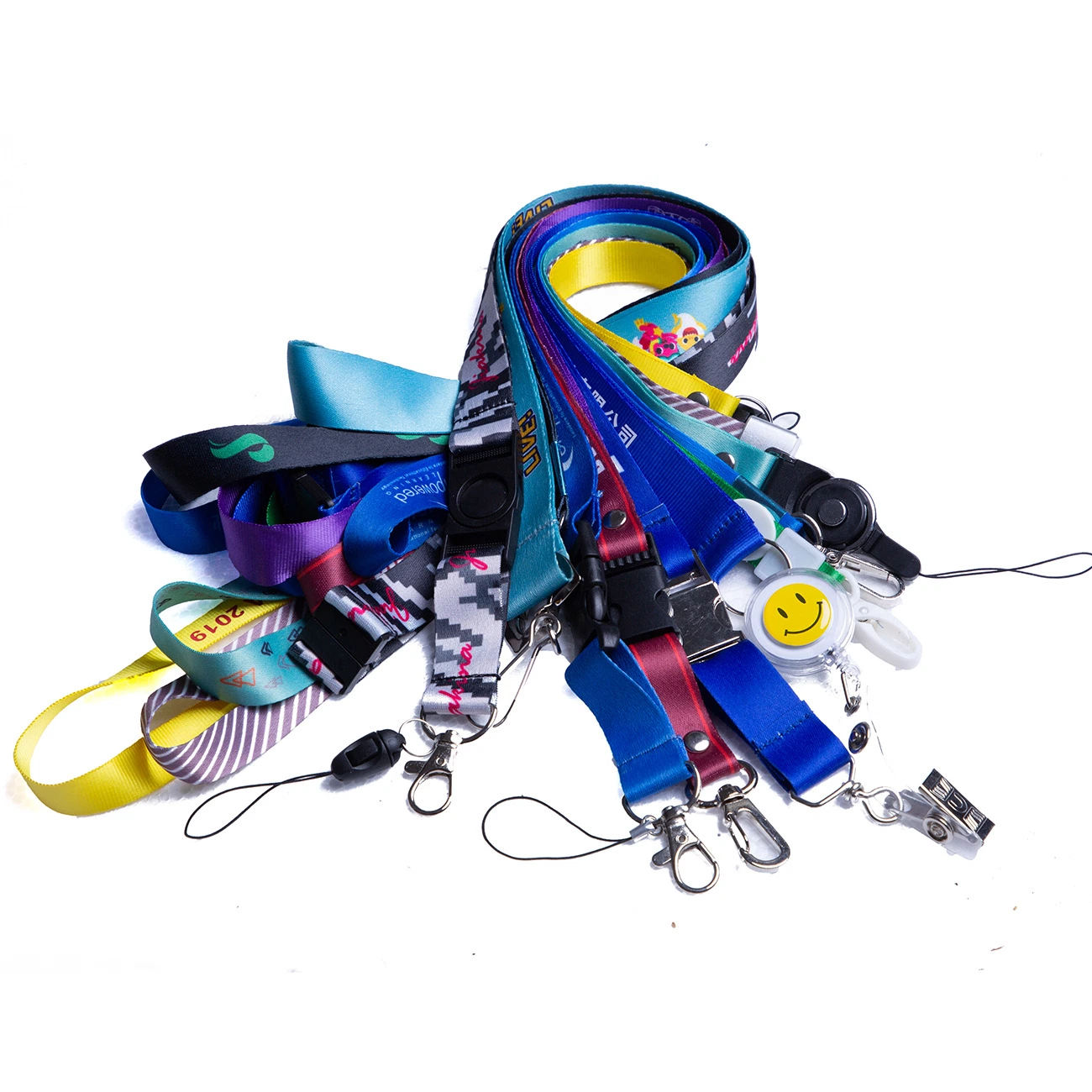 Adjustable Retractable Custom Lanyards with Quick Release Buckle