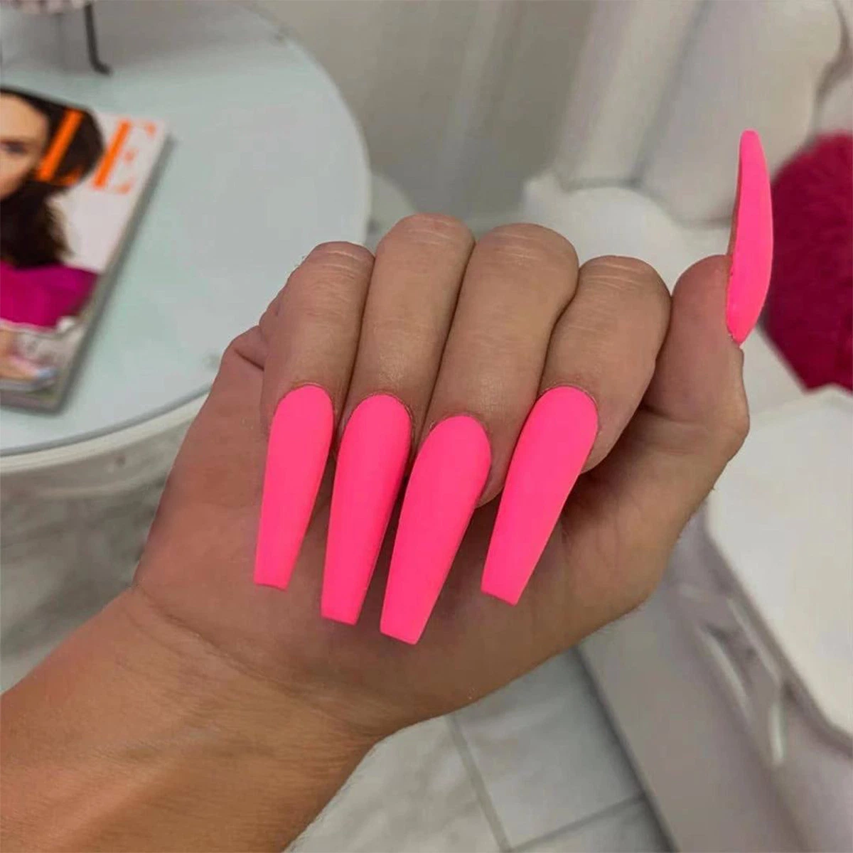 Hot Vender 24pcs/Set florecimiento de las uñas de las Fake artificiales Portada completa