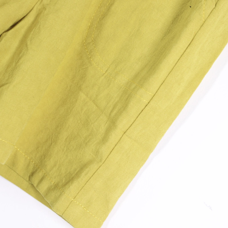 Mustard Color Boy's Summer Linen Cotton Beach Casual Shorts for Wholesale/Supplier