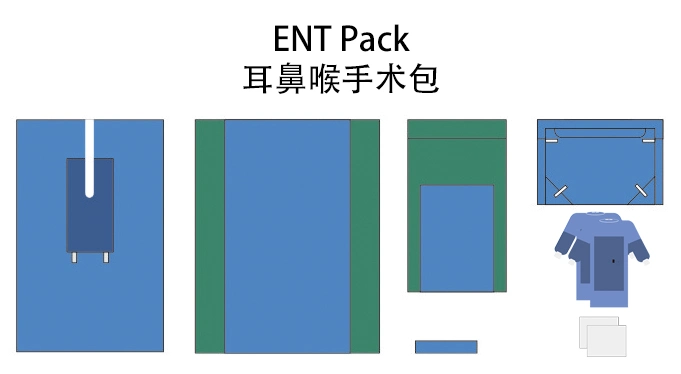 Disposable Sterile Medical Ent Pack Ear Nose Throat Drape Pack/Set/Kit