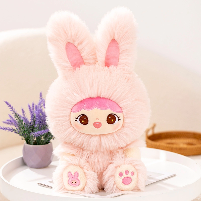 Long Hair Rabbit Plush Doll Cute Carton Fashion Play Doll Creative Gift