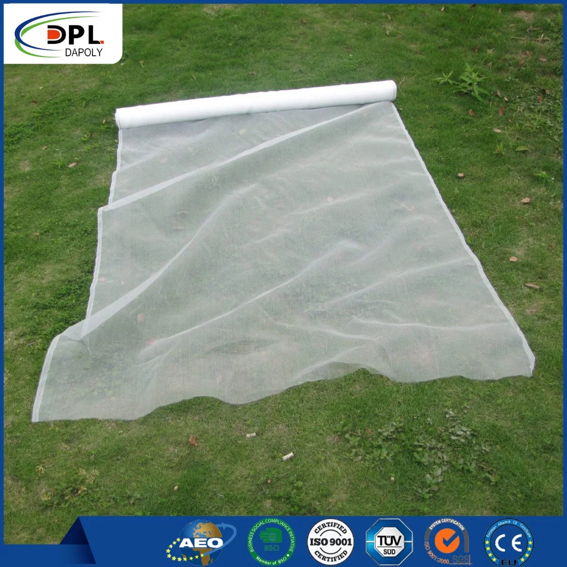 16 24 25 32 40 Polietileno transparente de incandescência Mono anti inseto pulg Mesh Net para a agricultura