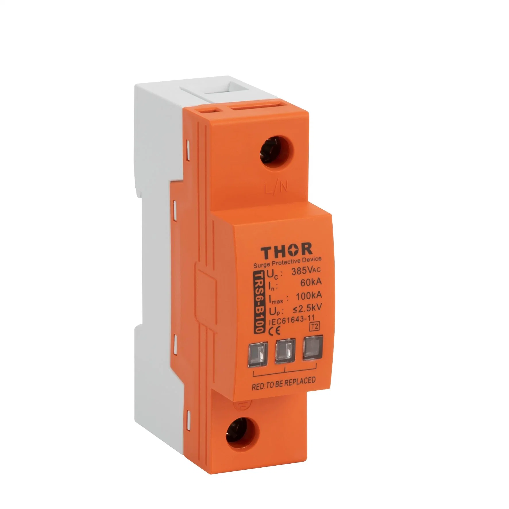 Three Phase Surge Protector 100ka Lightning Absorber SPD Surge Protection Device