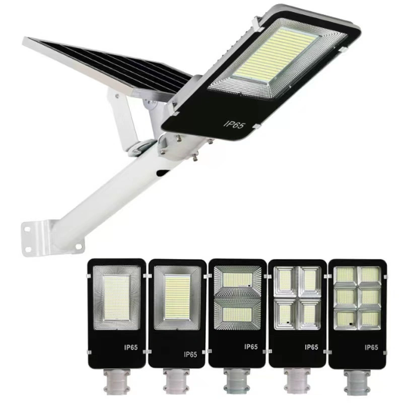 Guzhen Fábrica Atacado Melhor Preço Luz de Rua de Jardim LED Alimentada por Energia Solar de Alumínio com Controle Remoto.