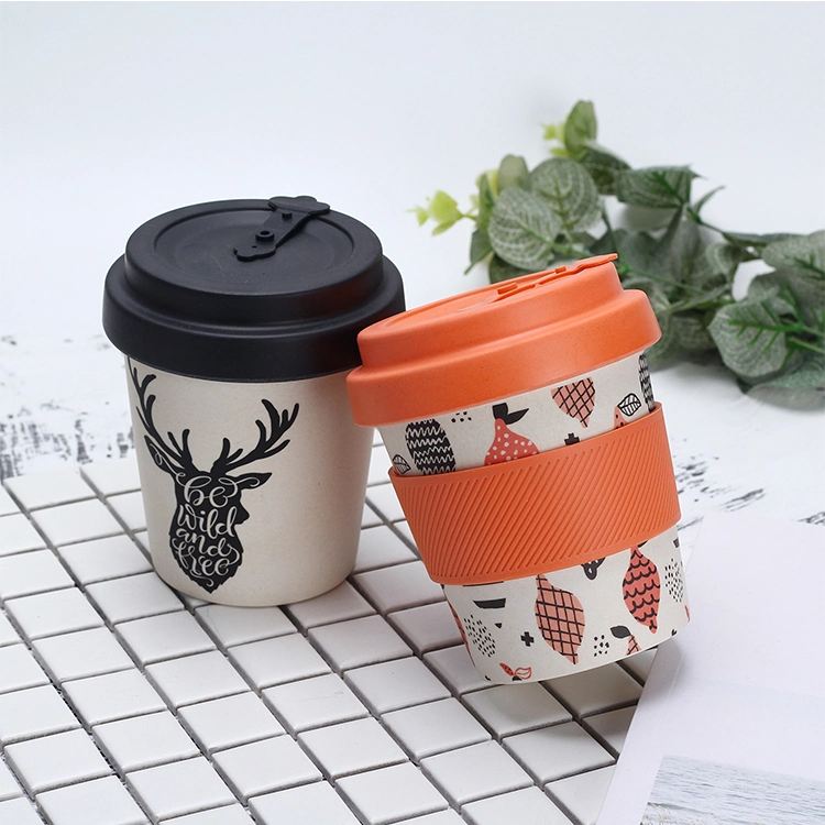 300ml Wholesale/Supplier High quality/High cost performance  Bamboo Fiber Cup with Lid