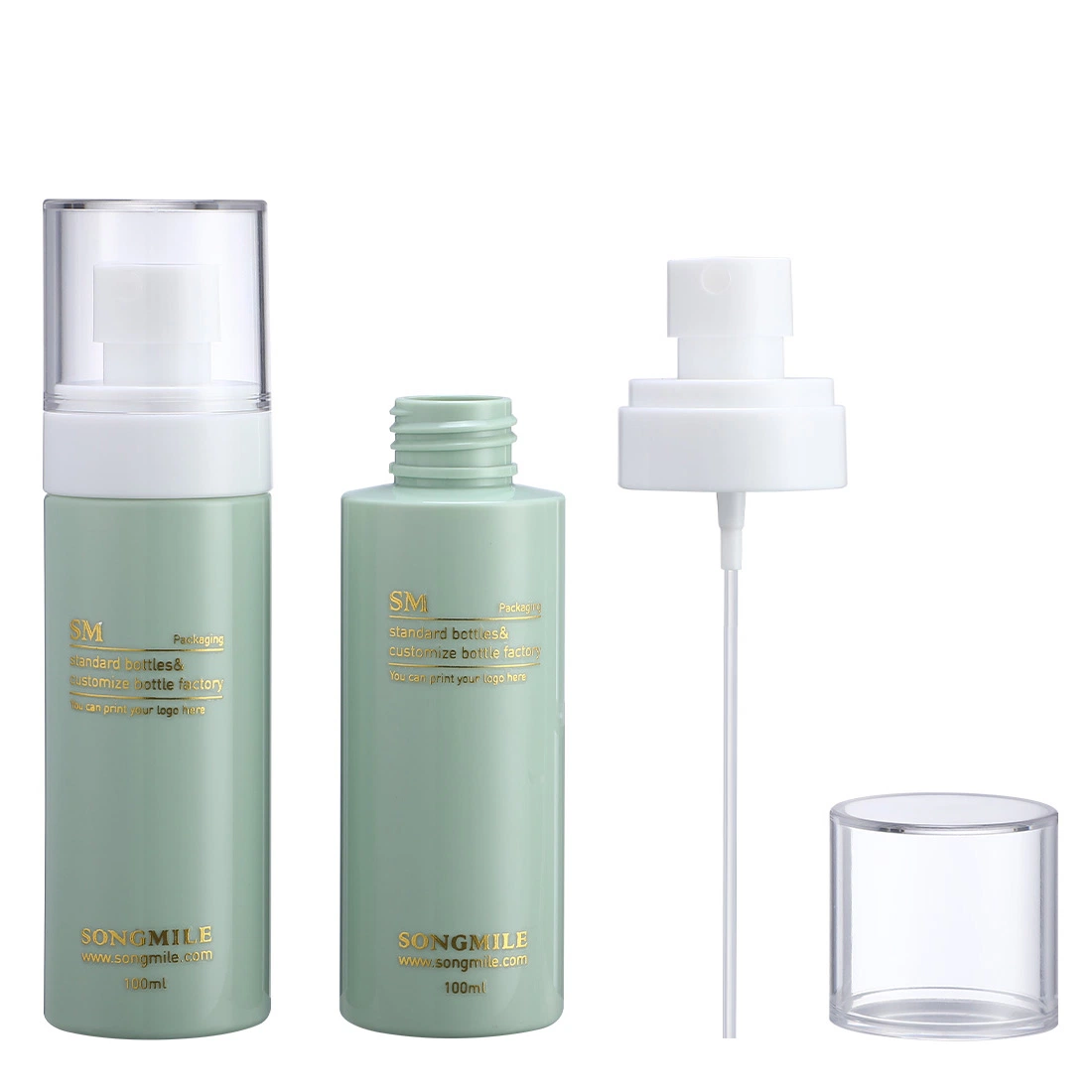 China Manufactory Pet PP Cosmetic Packaging Skin Care Bottle Lotion PETG Bottle Set
