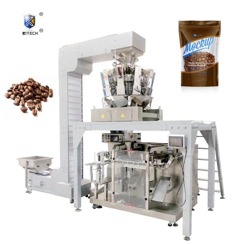 Kl Rotary Filling Packaging Equipment Coffee Bean Grain Snacks Doypack Stand up Pouch Zipper Bag Automatic Form Fill Seal Wrapping Flow Packaging Packing Fillin