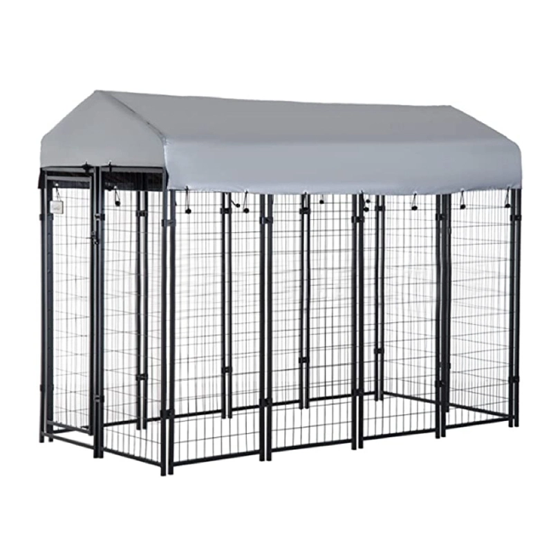 Nouveau produit 2023 Grande cage pour chiens noir en métal exécution fine Cage pour animaux facile à installer avec protection intérieure