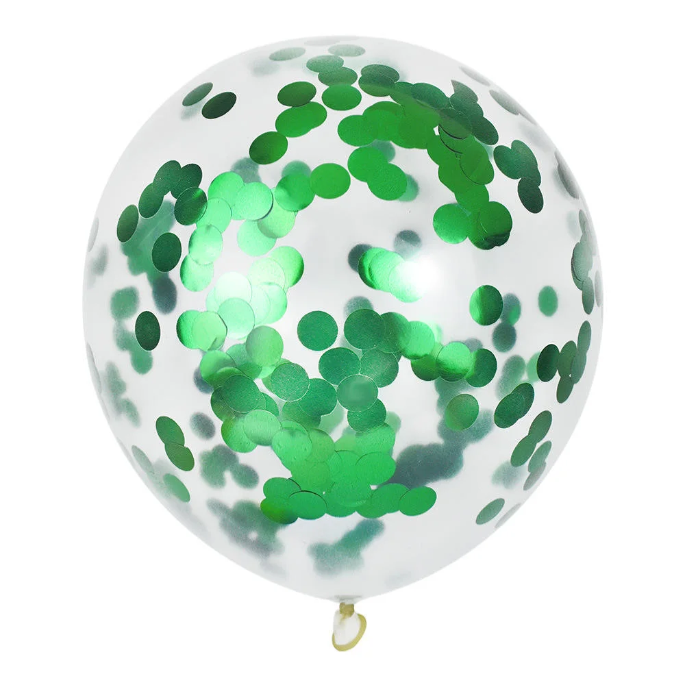 Merry Christmas 12 Inch Red Green Confetti Latex Balloons Christmas Party