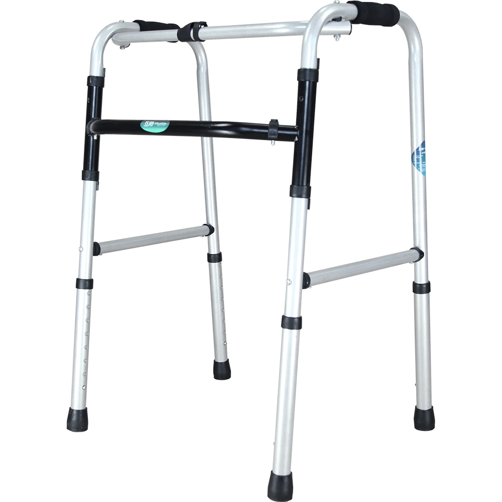 Equipamento hospitalar leve alumínio Folding Walking Aid Walker for Disabled (Caminhante de ajuda para caminhada em baixo para