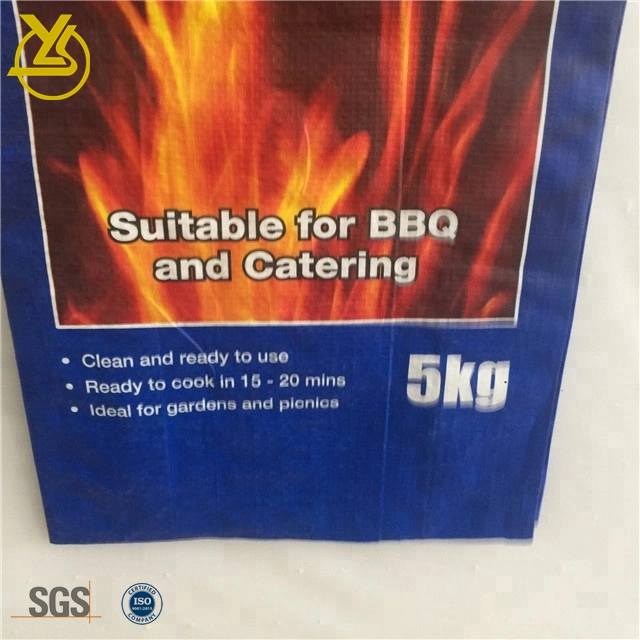 3Kg 5Kg 8Kg 10kg Eco Friendly BOPP Sac tissé laminé d'emballage avec poignée pour le charbon de bois, charbon, briquettes, les biocarburants, de la biomasse en granules, pastilles de bois