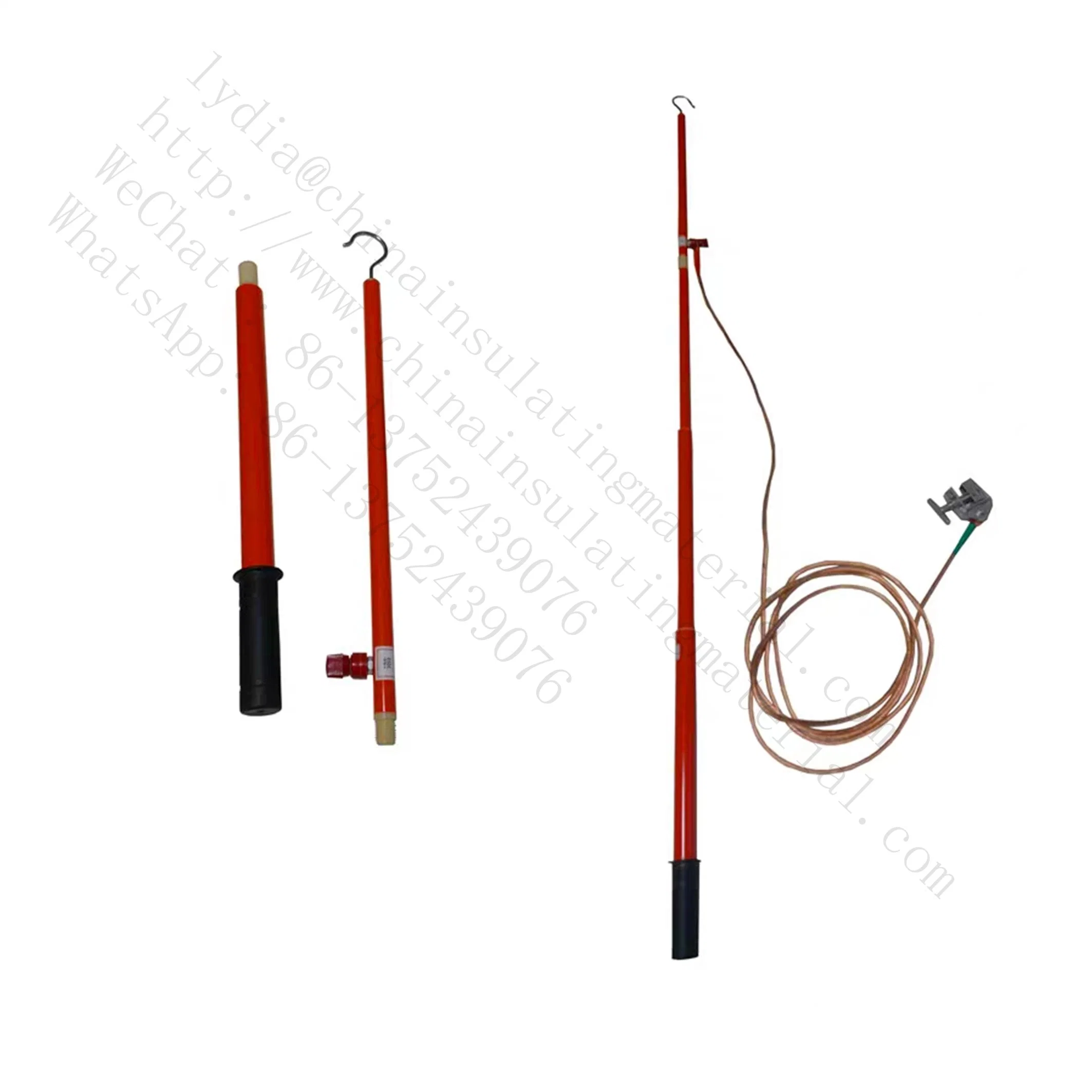 High Voltage 110 Kv Static Copper Earthing Portable 11kv to 500 Kv FRP Discharge Rod