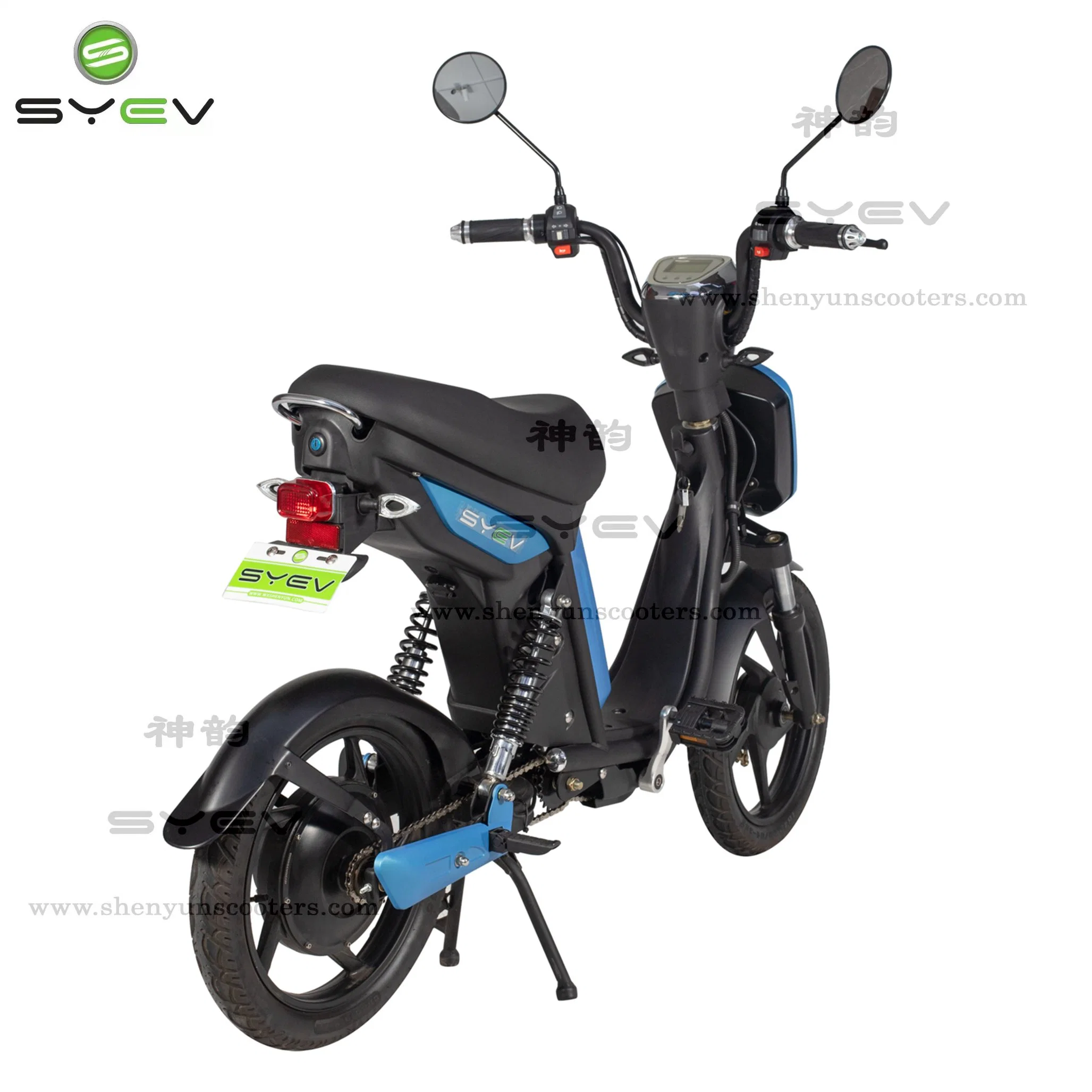 certificado CE Shenyun Originales de fábrica Wholesale/Supplier Sy-Lxqs 48V 350W a 25km/h barata moto scooter de movilidad en bicicleta eléctrica con 40km de largo alcance
