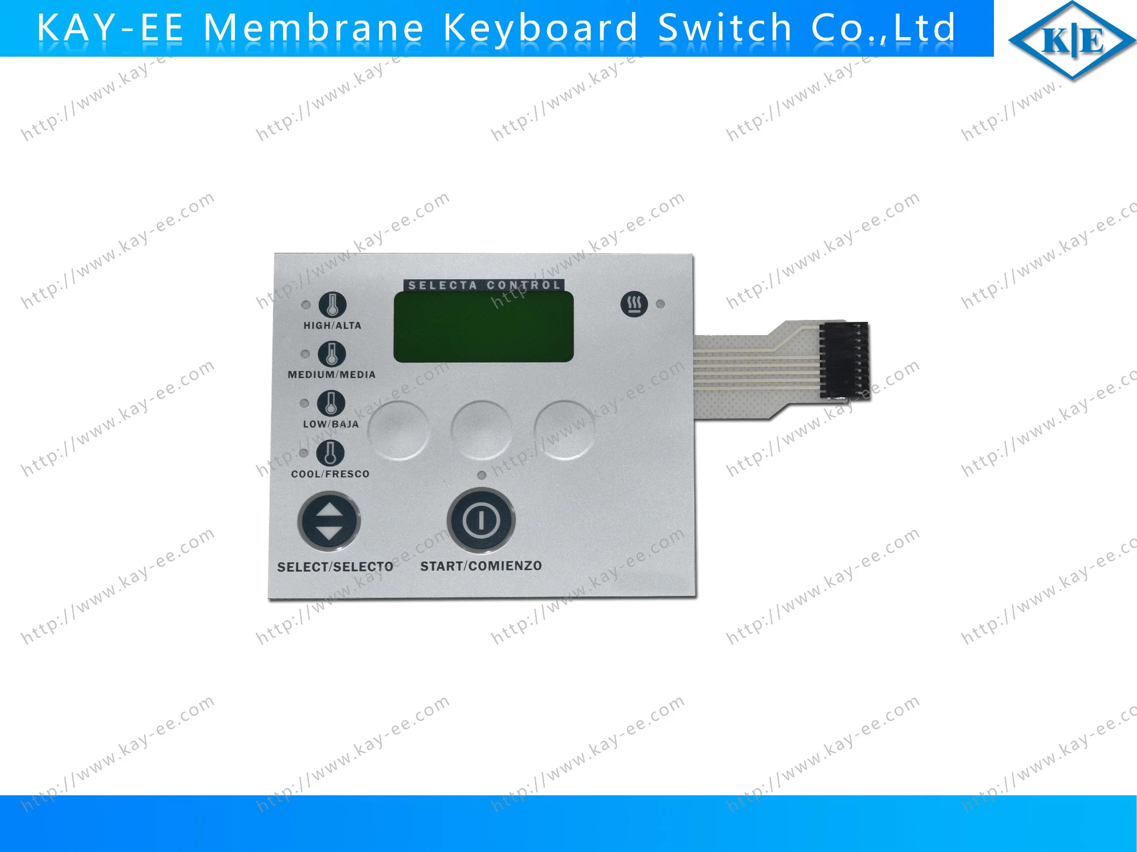 Rim Emboosed Membrane Switch with Everlight Bi-Color LED and AMP Connector