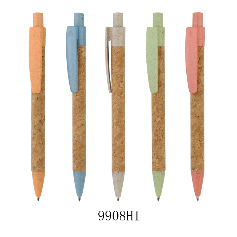 Gift Stationery Popular Recycled Eco Pen Set Wheat Cork Paper Pen