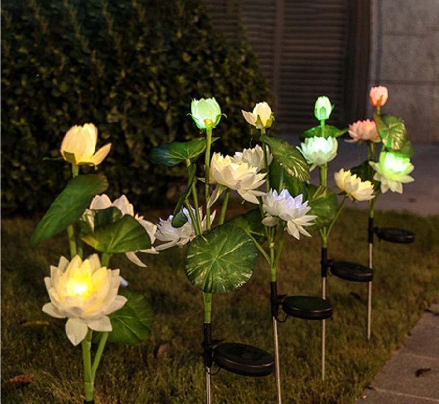 Best Battery Light LED Solar Lamp Flower Outdoor Lighting Energy Saving Bulb