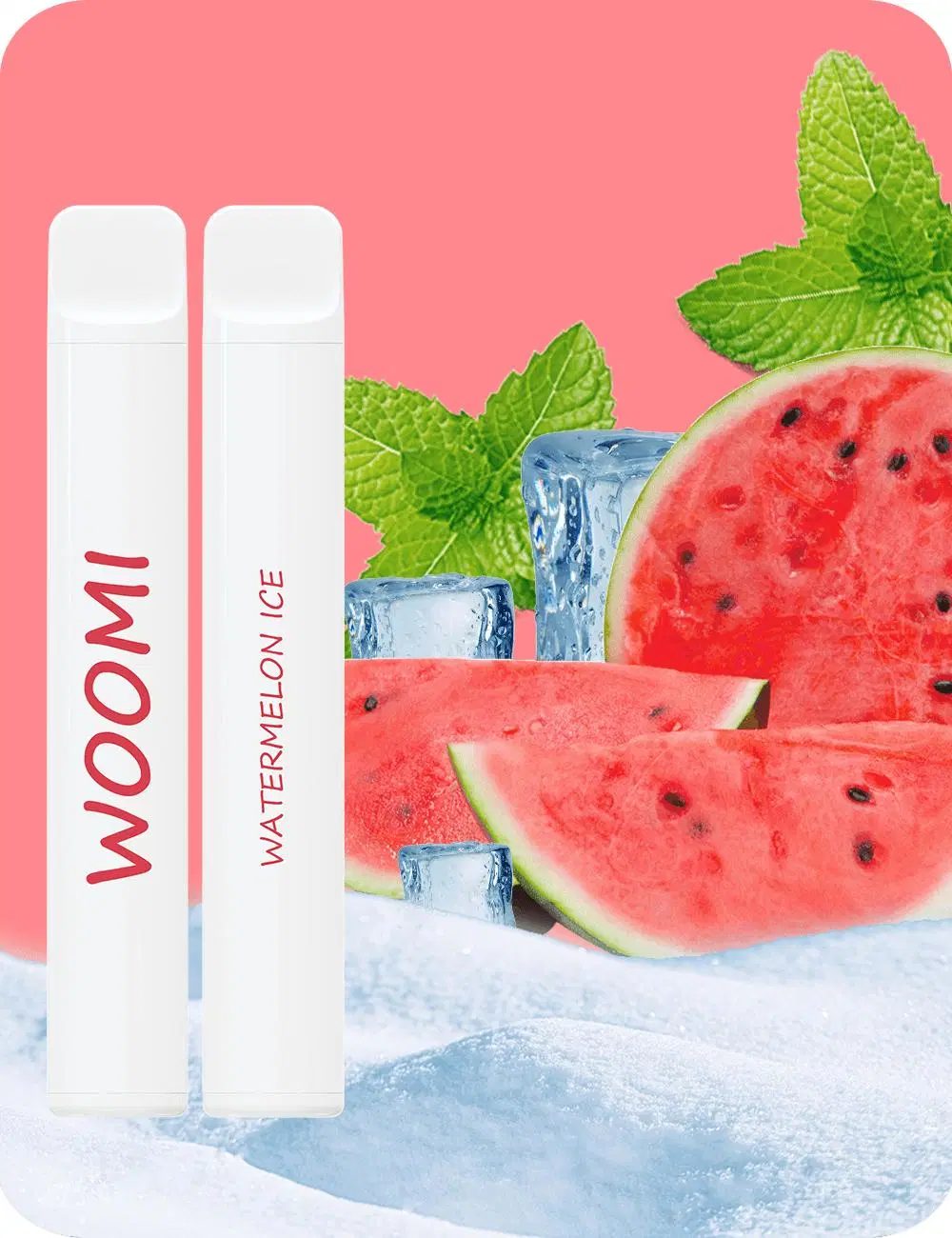 Woomi Blanche Neige 600 bouffées saveurs préférées Kiwi Fruit de la passion de goyave 2 mg de nicotine Ecigarette jetable