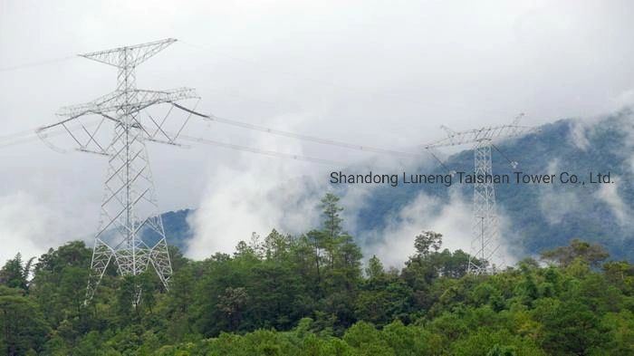 High Voltage Power Transmission Line Steel Pole Tower