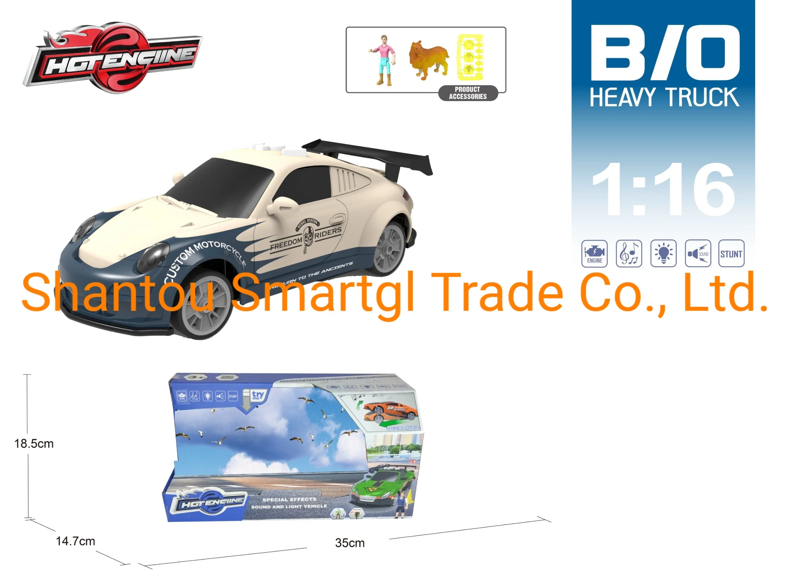 1: 16 Scale Battery Operating Car Electric Car with Lights & Sounds