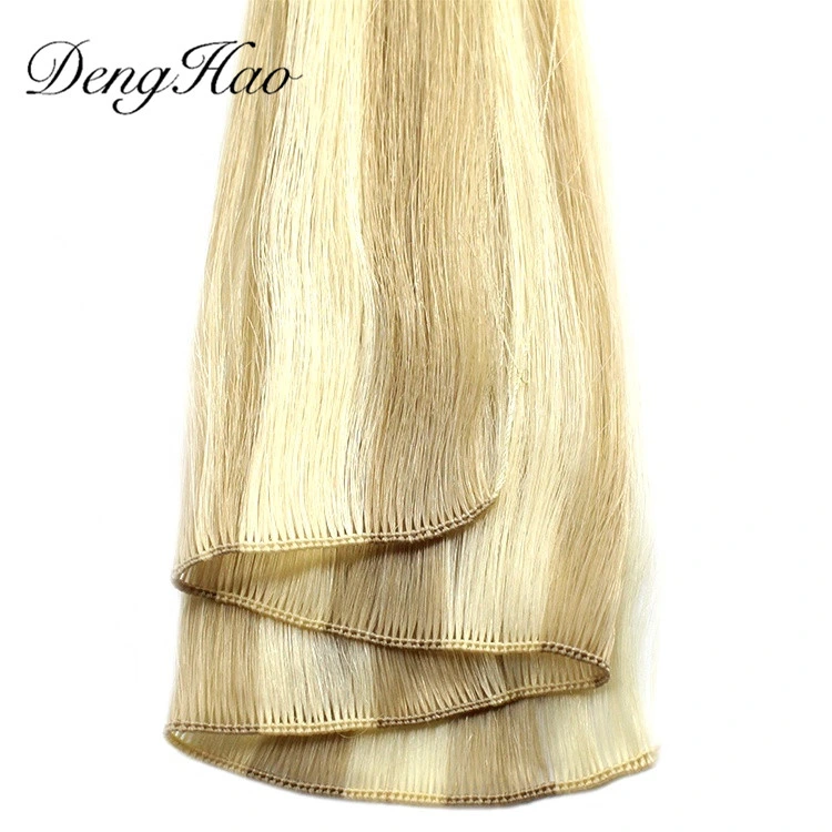 Factory Wholesale/Supplier Human Hair Extension Bundles Hand-Tied Hair Weaving Weft