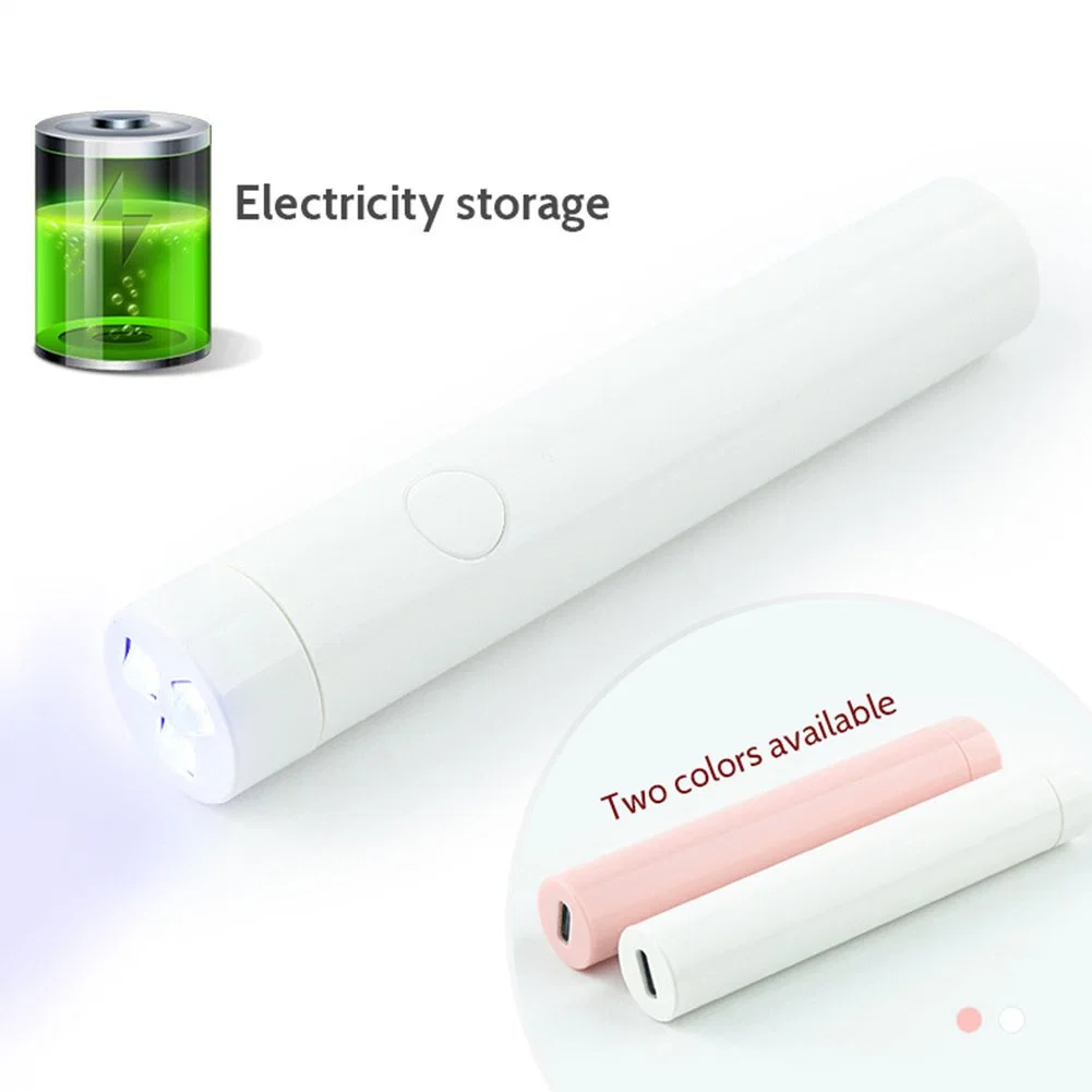 Mini Battery Storage Nail Lamp USB Portable Flashlight Pen Type LED Light Therapy Machine Ultraviolet Nail Dryer Baking Lamp