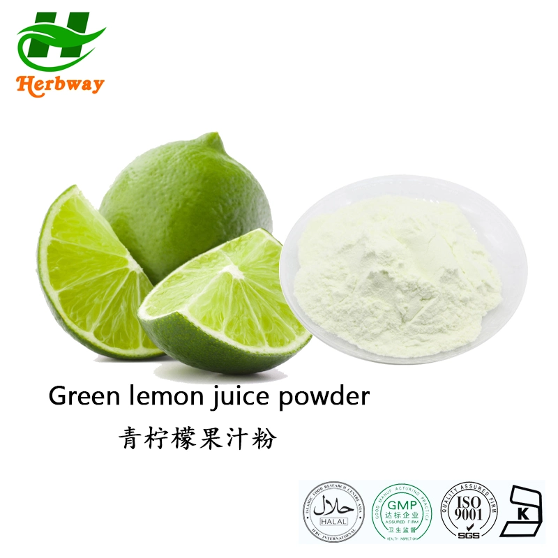 Herbway Verde jugo de limón polvo Extracto puro de limón Kaffir Lime Polvo para el condimentos