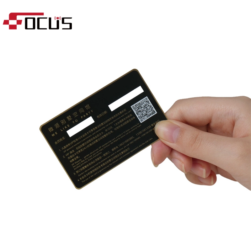 Silk Printing RFID Metal Smart Card pour le contrôle d'accès et Carte de visite