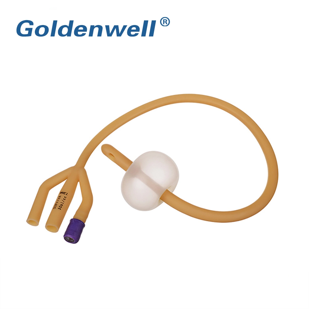 High quality/High cost performance  Latex 3 Way Pediatric Foley Catheter Natural Latex Color