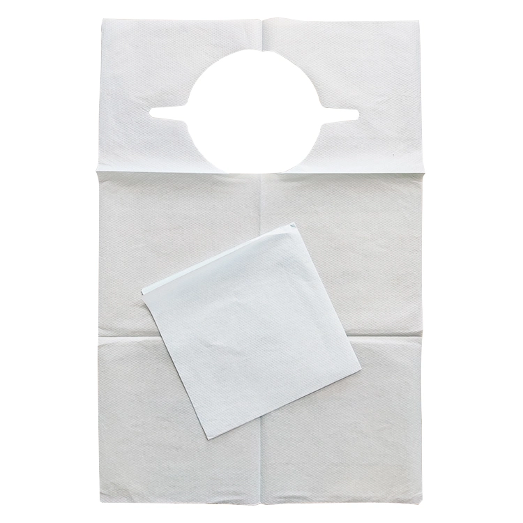 Hygiene Absorbency for Medical Use Healthcare PE Film +Paper Disposable Apron Dental Bibs