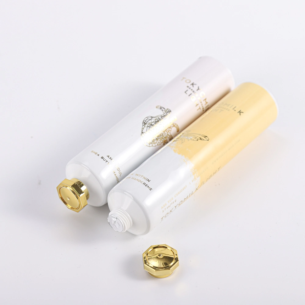 100ml Hand Cream Tube Empty Plastic Aluminum Cosmetic Packaging Abl Tube with Octagonal Cap