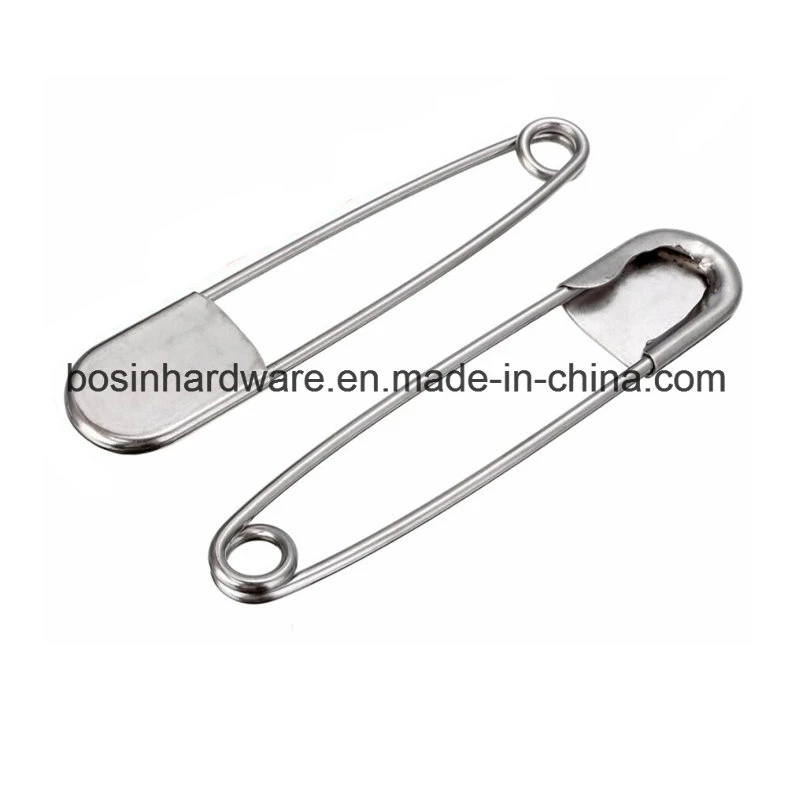 Nickel Plated Steel Metal Safety Pin 6 Sizes