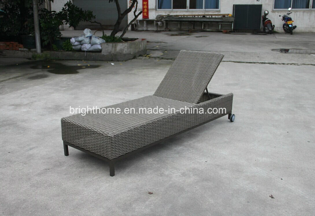 Patio de mimbre al aire libre muebles de rattan chaise lounge Sun King (BM-573)