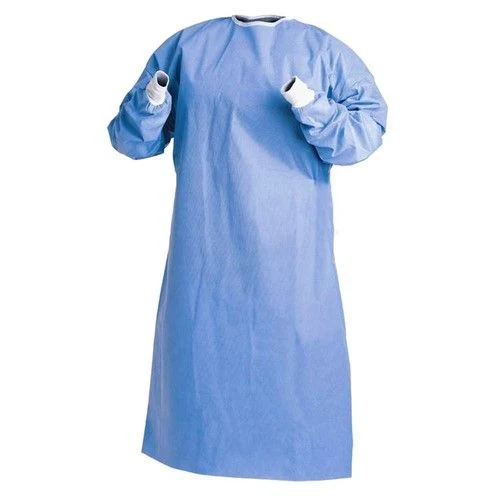 Factory Direct Disposable Non-Woven Fabric SMS Knitted Cuffs Thickened Anti-Wear Beauty Dustproof Isolation Surgical Gown