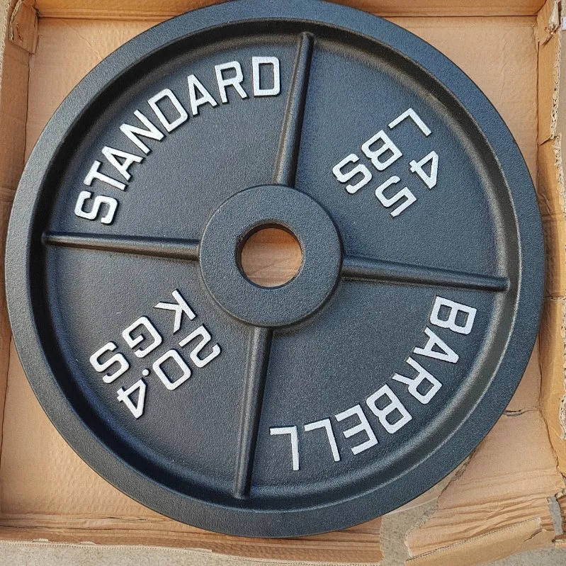 Tri-Grip Black Rubber Coated Olympic Weight Plate