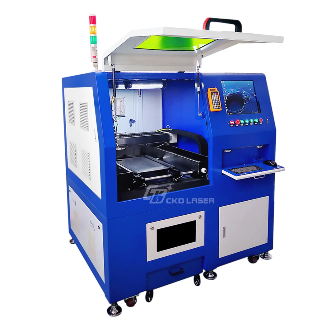 Machine de découpe haute performance à gravure laser à fibres pour clé métallique