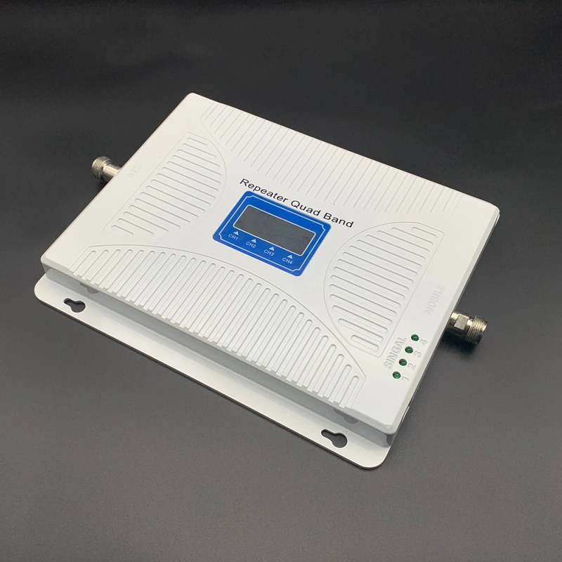 Sigbari Quad Band Repeater GSM Dcs UMTS Lte 2g 3G 4G Mobile Signal Booster Repeater 900 1800 2100 2600 MHz