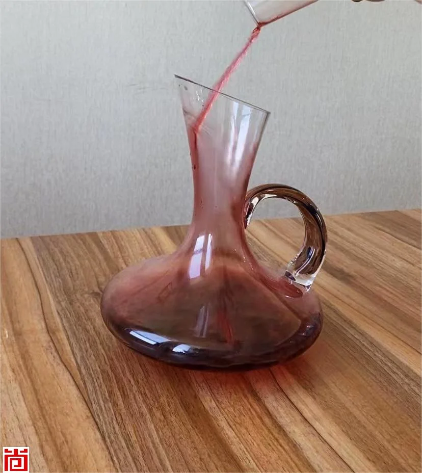 Véritable carafe à vin en verre unique à poignée pour le rouge ou le blanc Vin