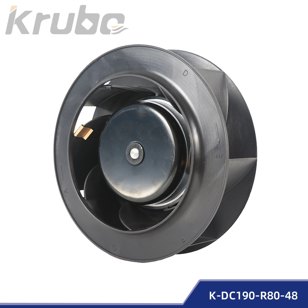 Krubo 80V DC Backward Centrifugal Fan for Rail Transit Transportation Industry (K-DC190-R80-48)